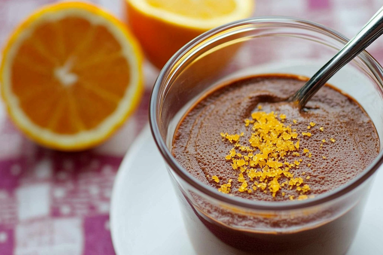 Mousse de chocolate a la naranja