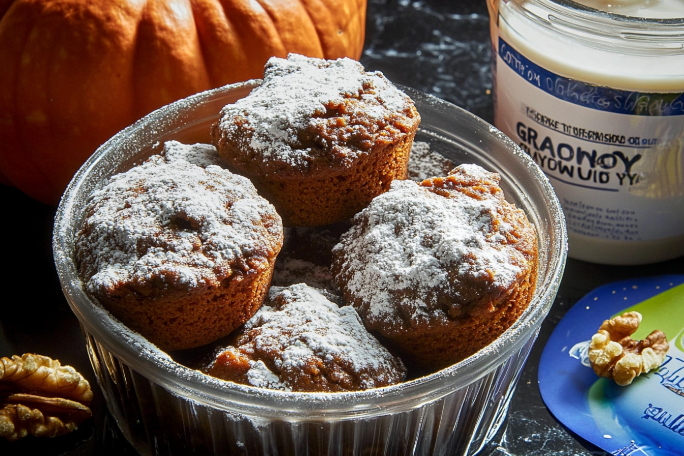 Muffin de calabaza y yogur