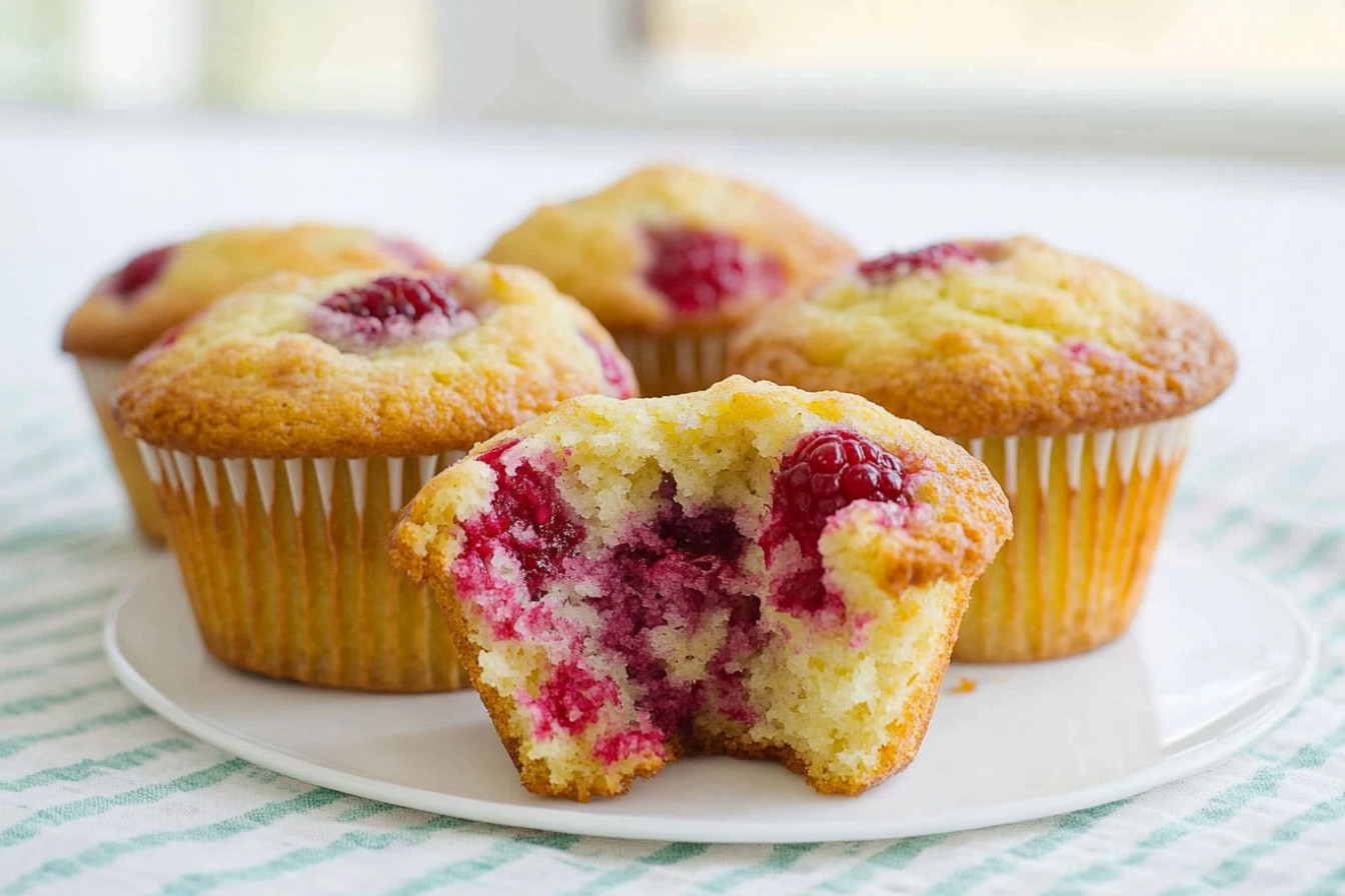 Muffins de frambuesa y yogur
