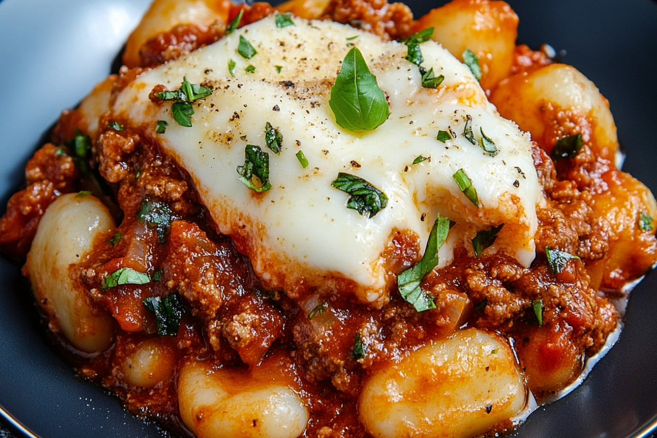 Ñoquis al horno con mozzarella