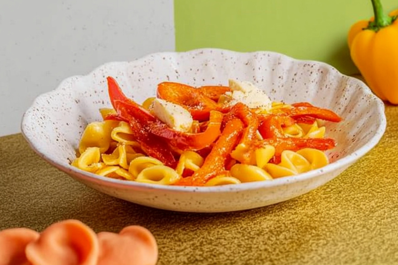 Orecchiette con pimientos