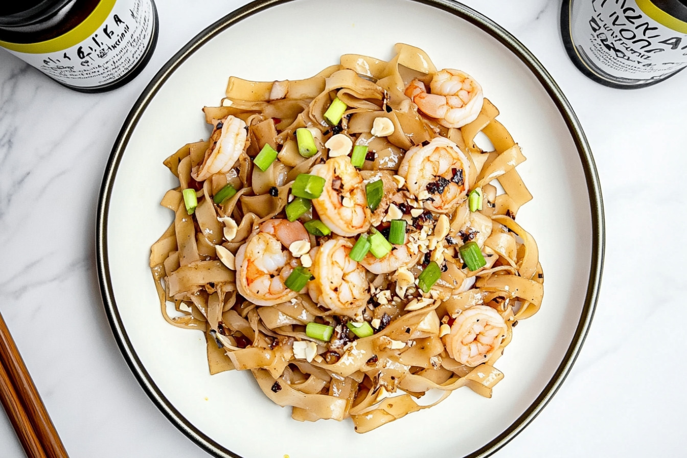 Pad Thai de Gambas y Cacahuetes