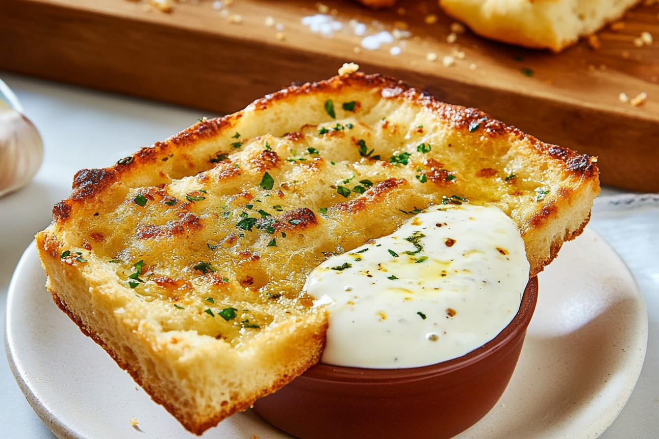 Pan de ajo con yogur
