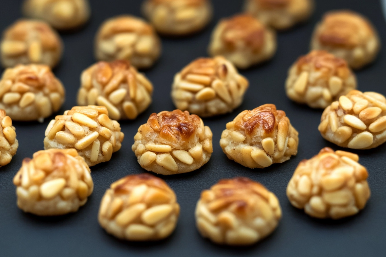 Panellets caseros de piñones