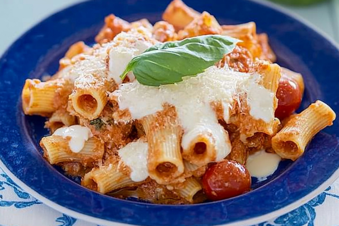 Pasta con pesto rojo