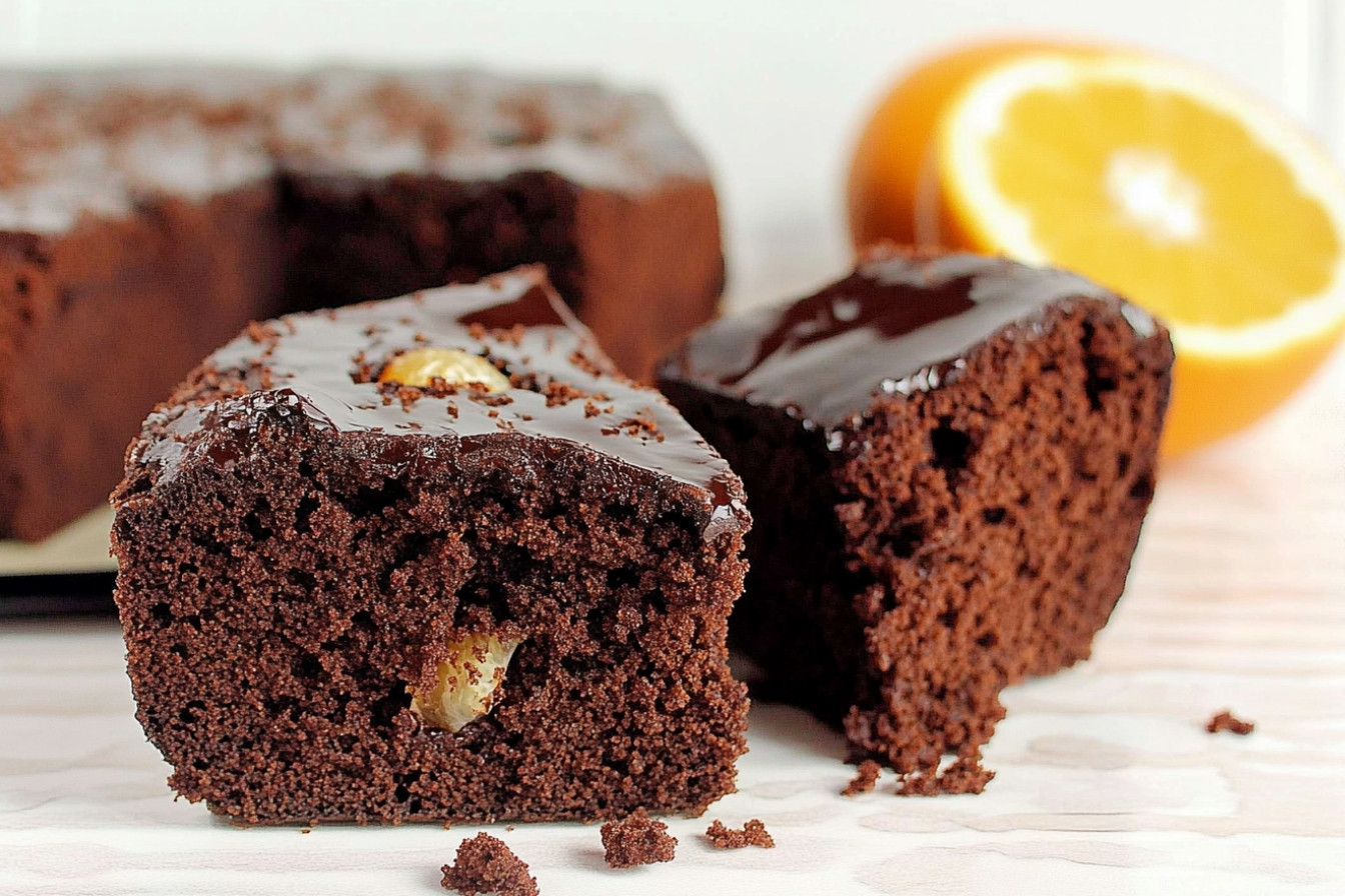 Pastel de chocolate a la naranja