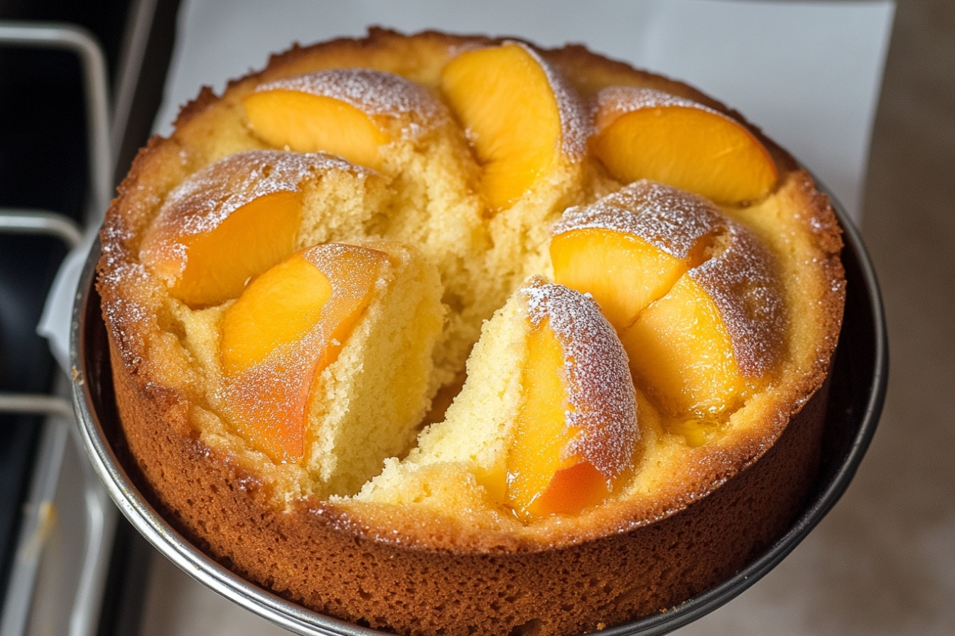Pastel de melocotón