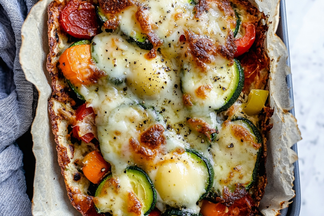 Pastel de verduras en airfryer