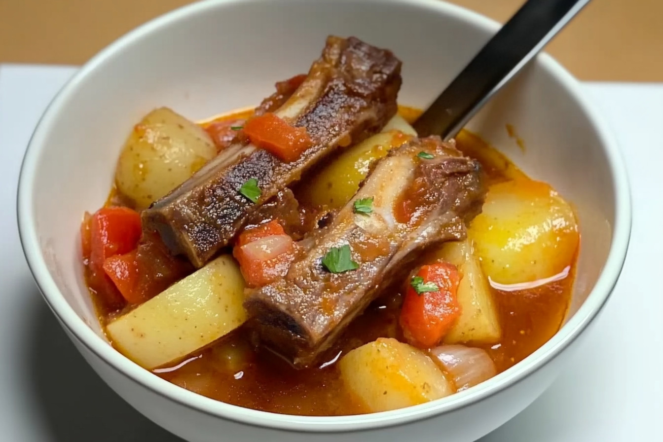 Patatas guisadas con costilla