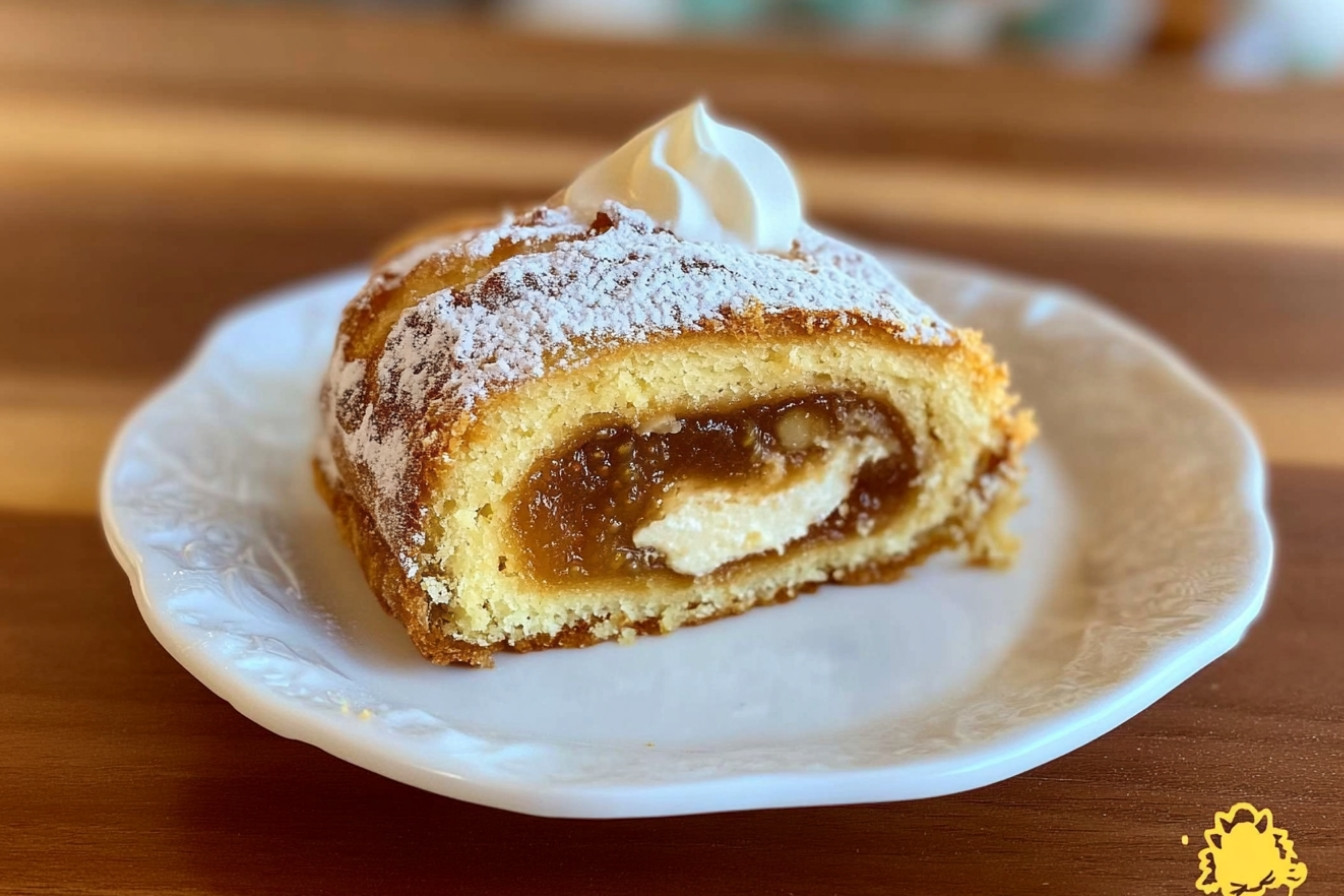 Pionono casero relleno de dulce
