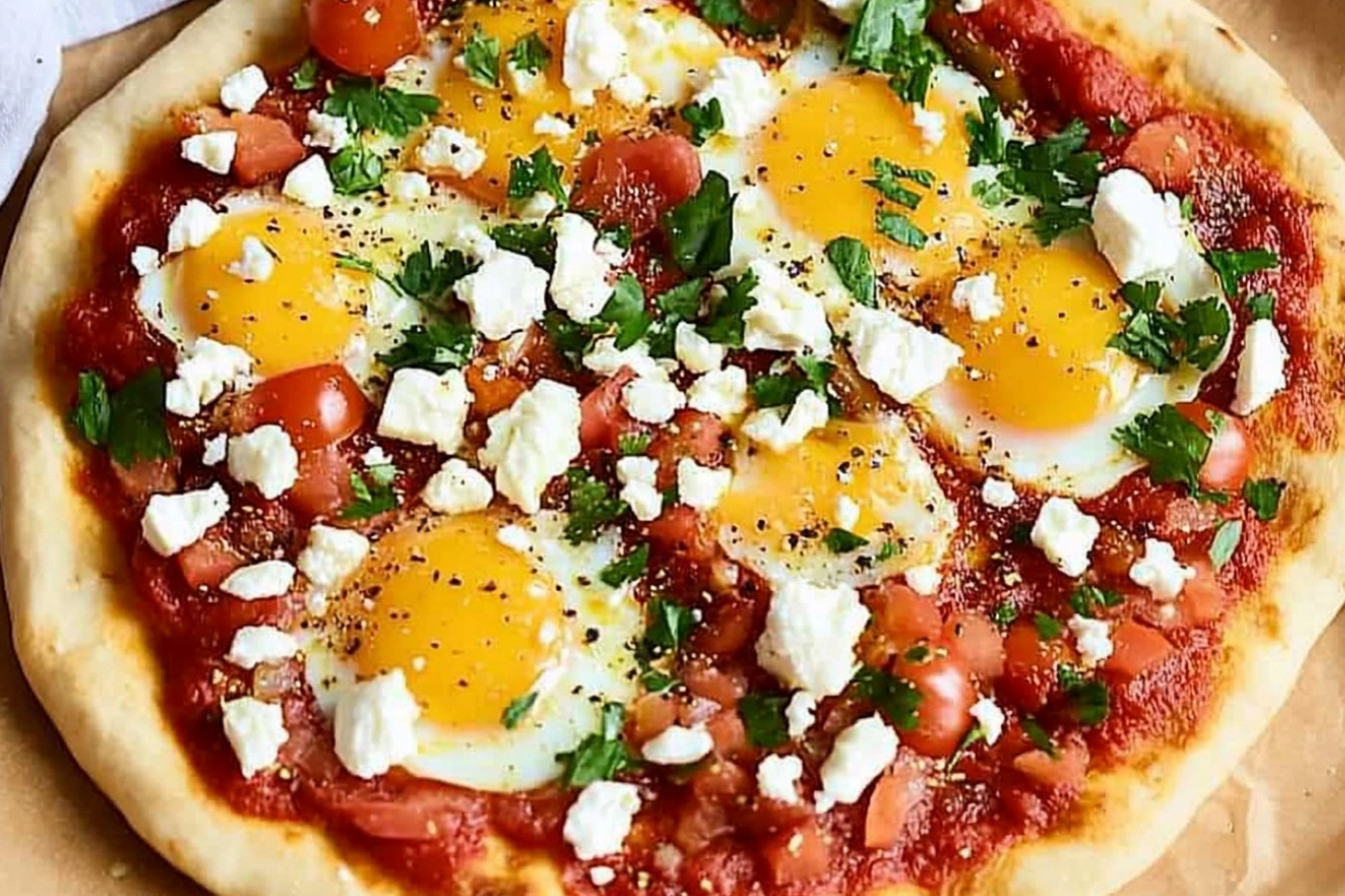 Pizza de desayuno shakshuka