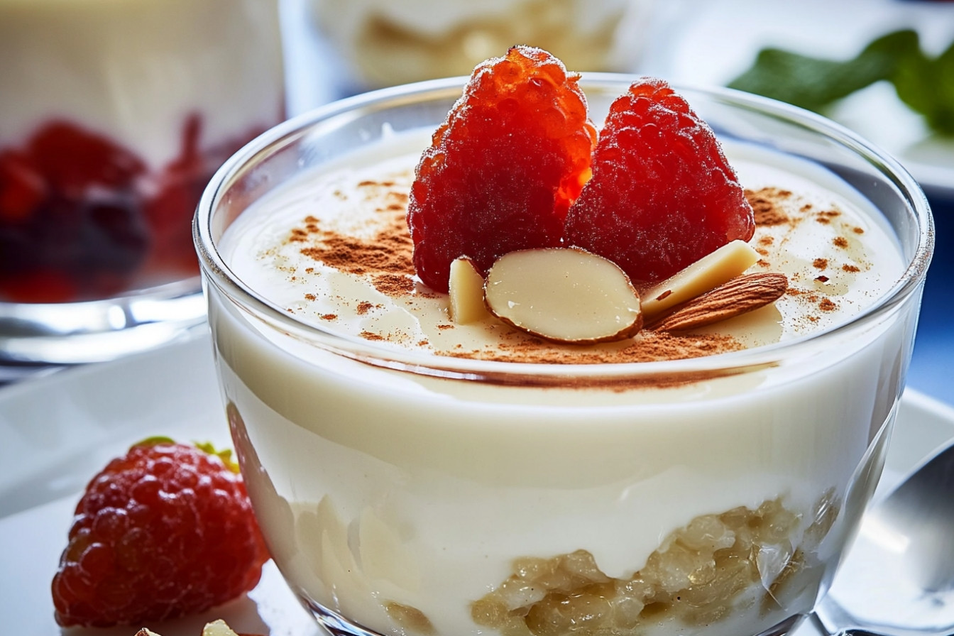 Postre refrigerado de arroz