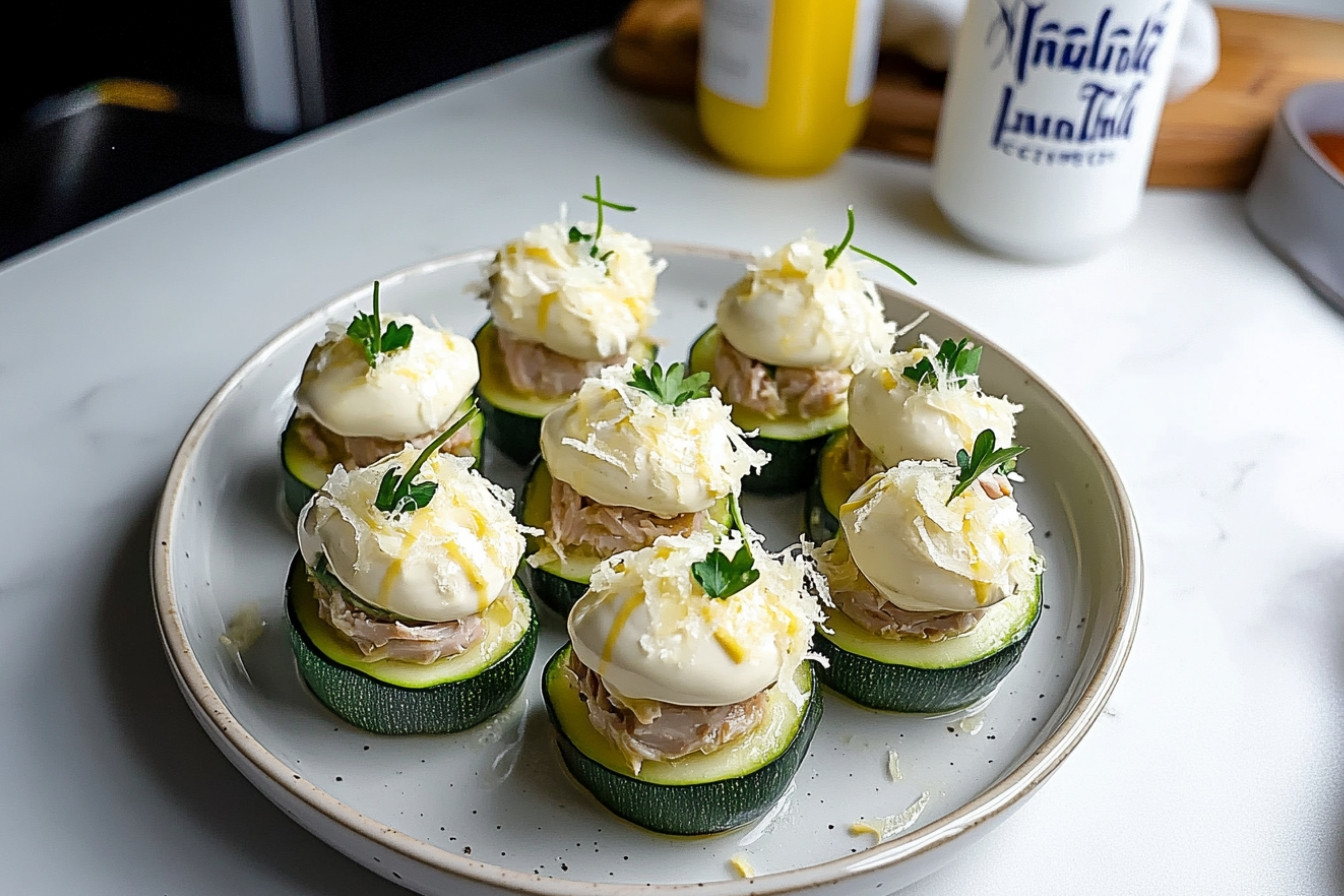Rollitos de calabacín rellenos