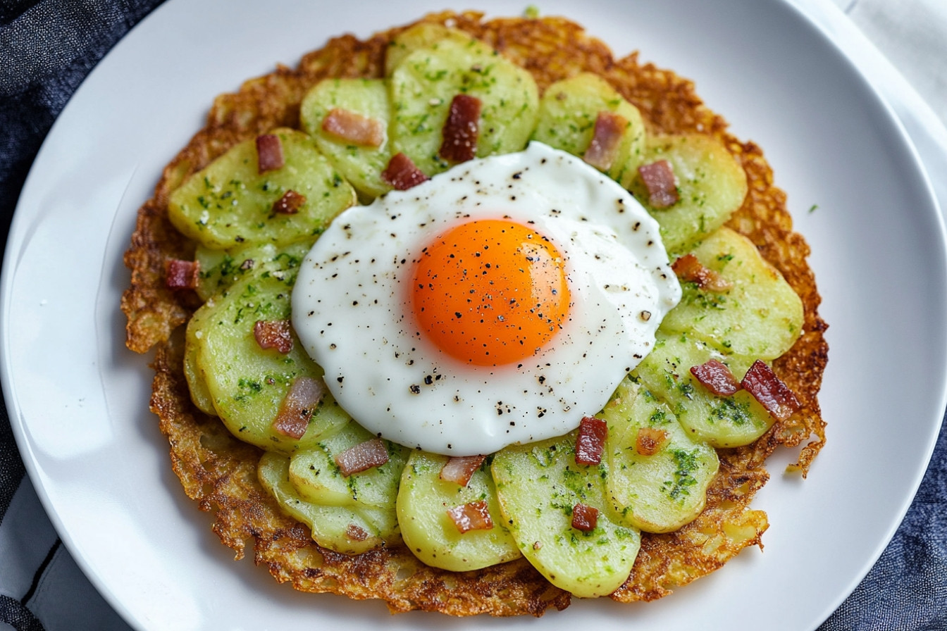 Rösti de patata con queso
