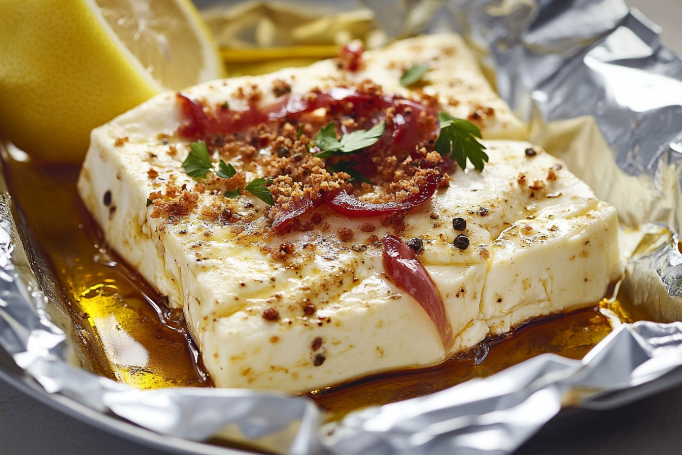 Saganaki con queso feta al horno