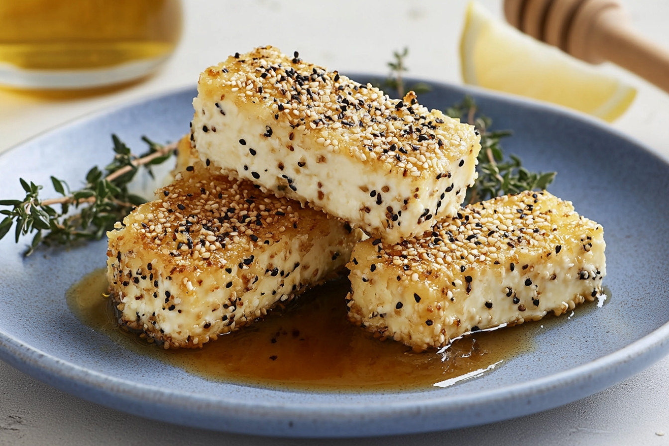 Saganaki de Queso Feta Frito
