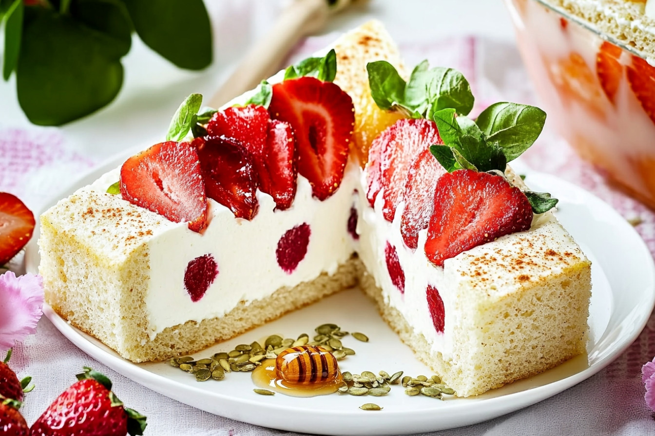 Sándwich de frutas y yogur