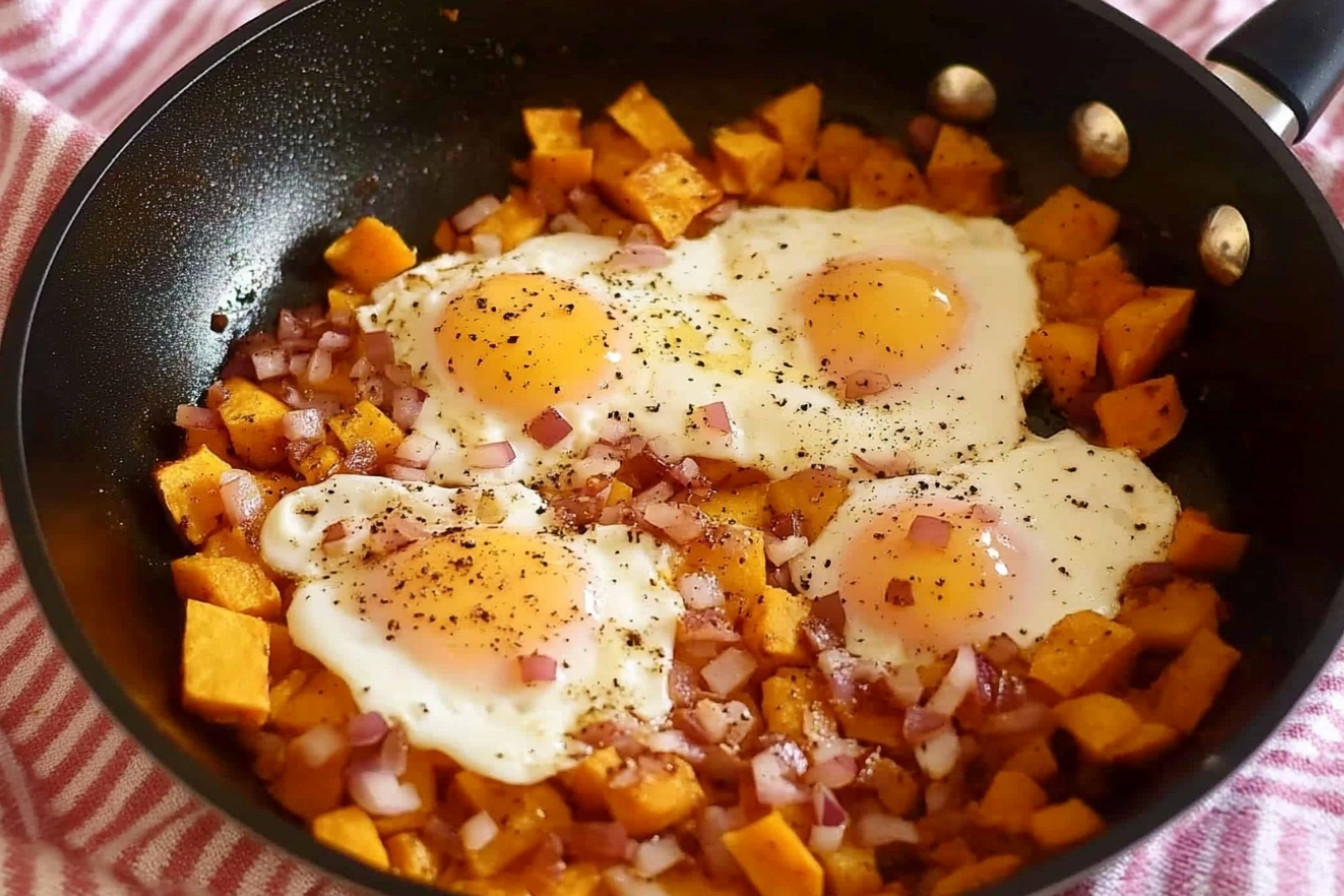 Sartén de batata con huevos