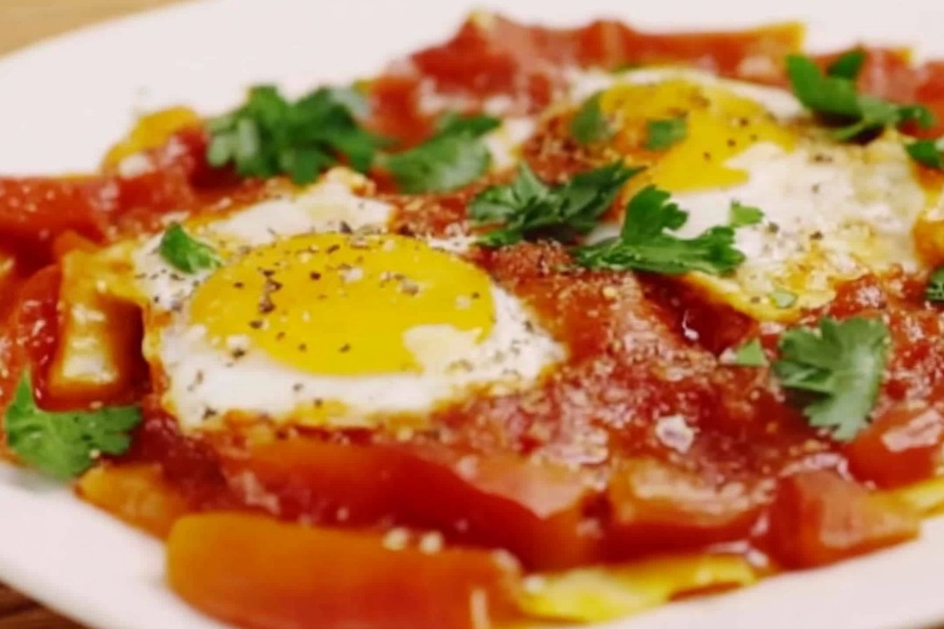 Shakshuka con huevos y tomate