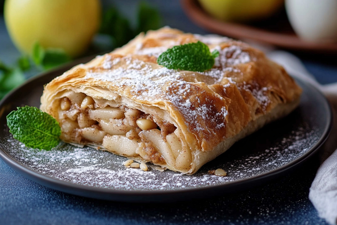 Strudel de manzana y nueces