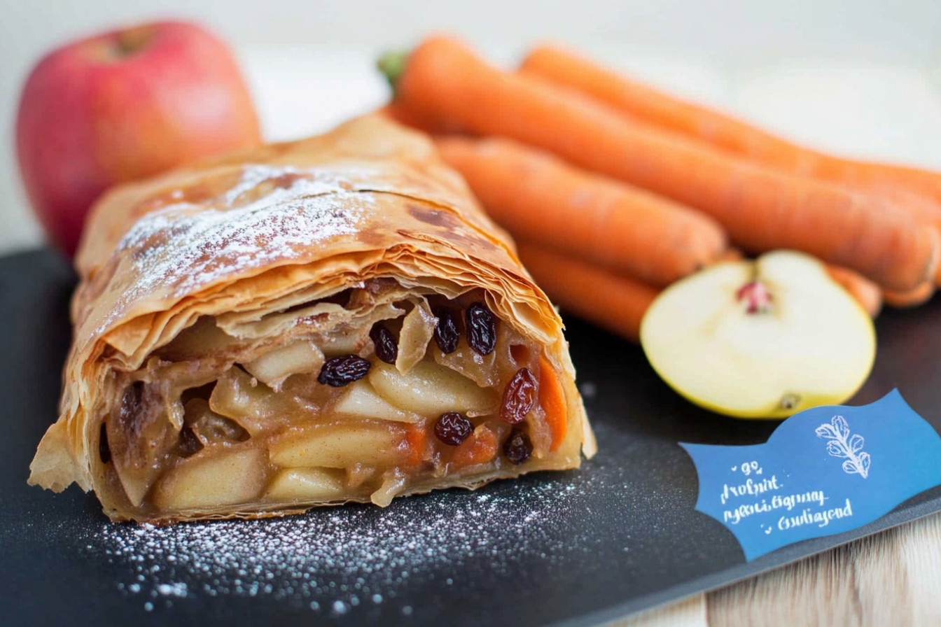 Strudel de manzana y zanahoria