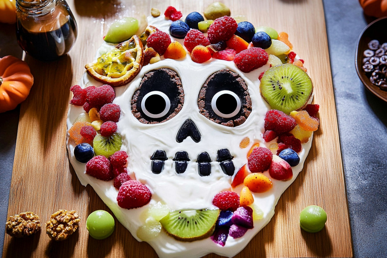 Tablero de yogur de Halloween
