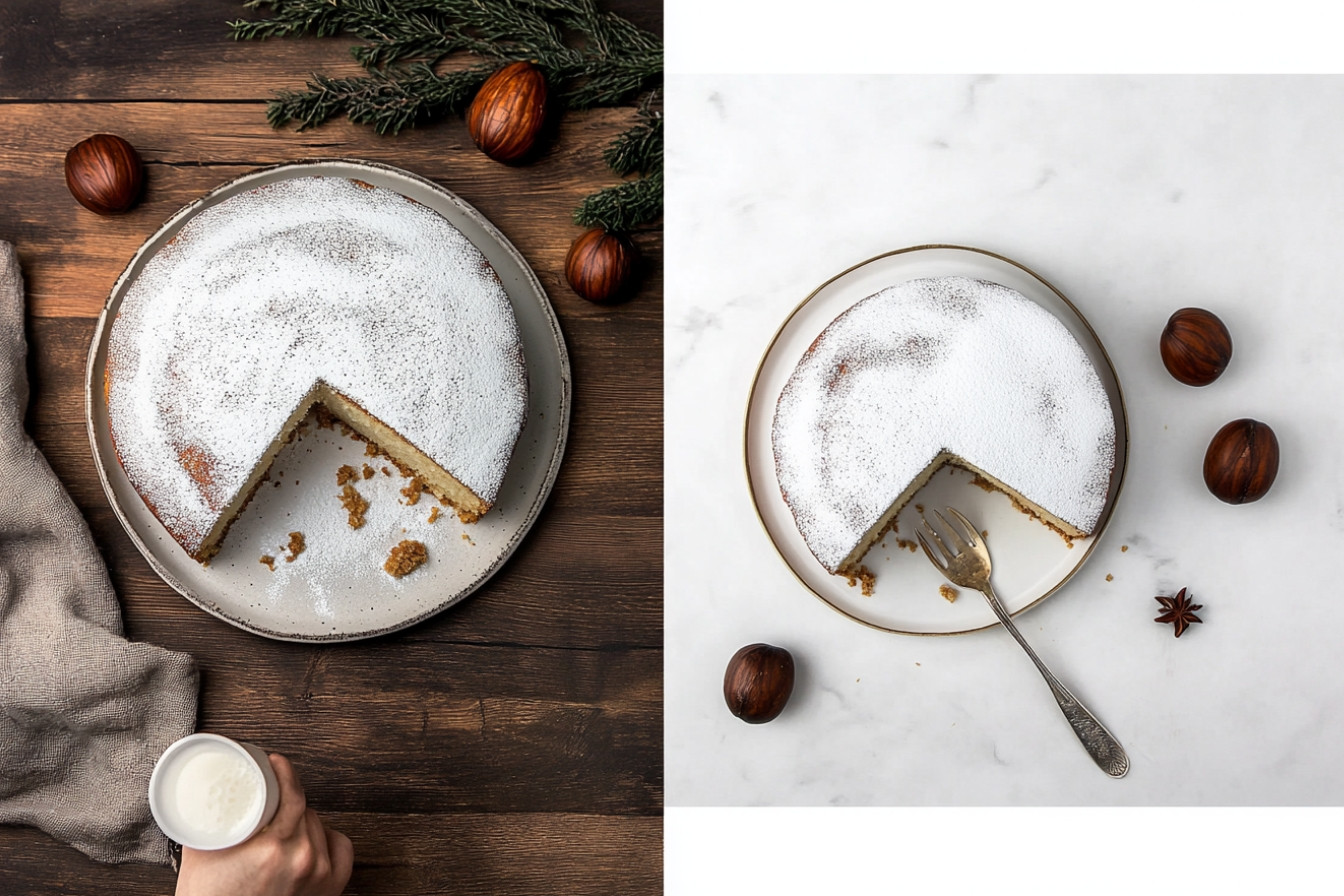 Tarta de castañas y magostos
