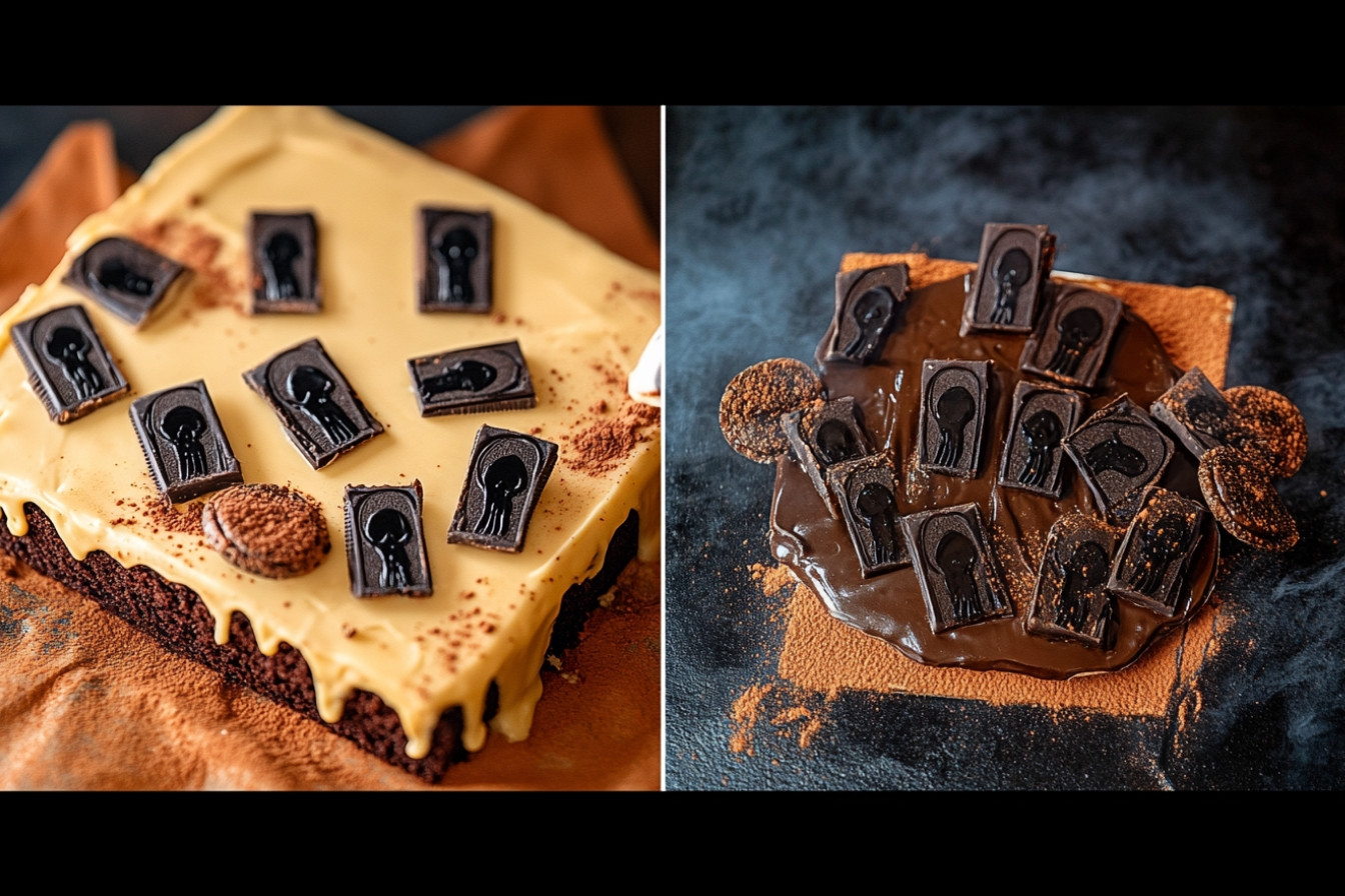 Tarta de chocolate cementerio