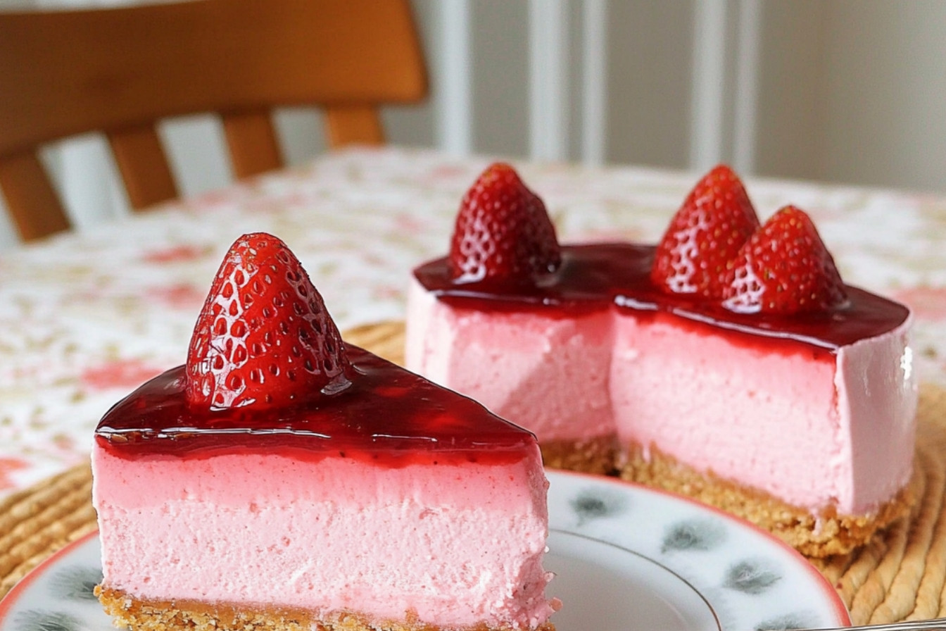 Tarta de fresas y yogur