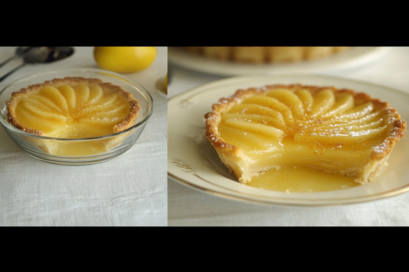 Tarta de peras al azafrán