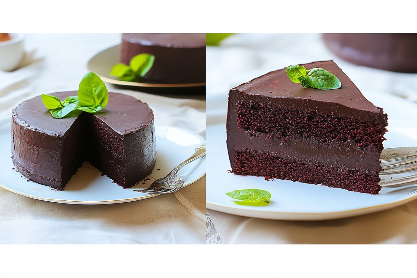 Tarta de remolacha y chocolate