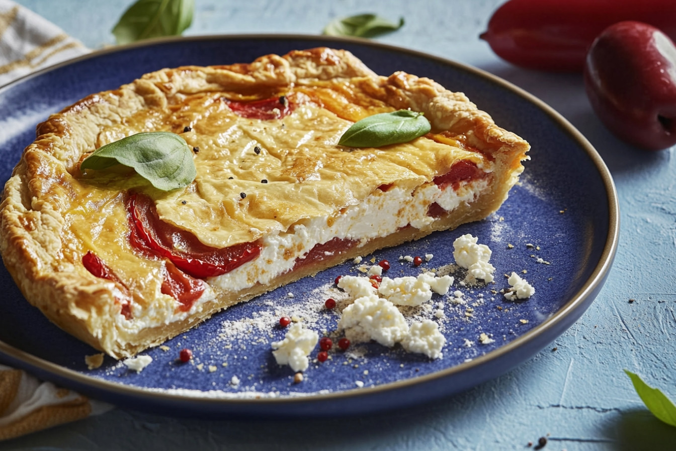 Tarta rústica con aceitunas