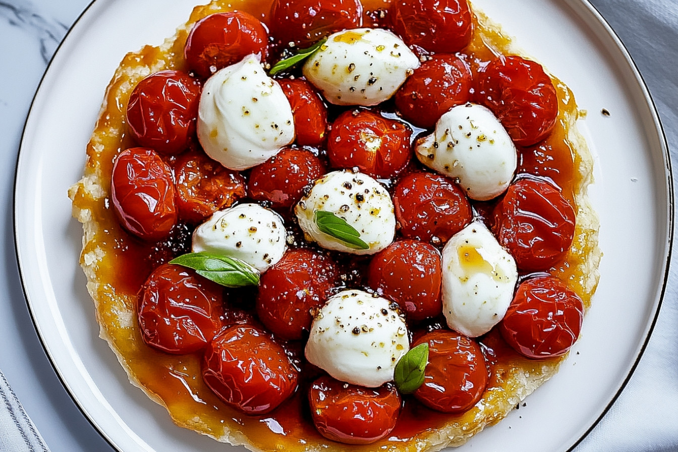 Tarta tatin de tomates cherry