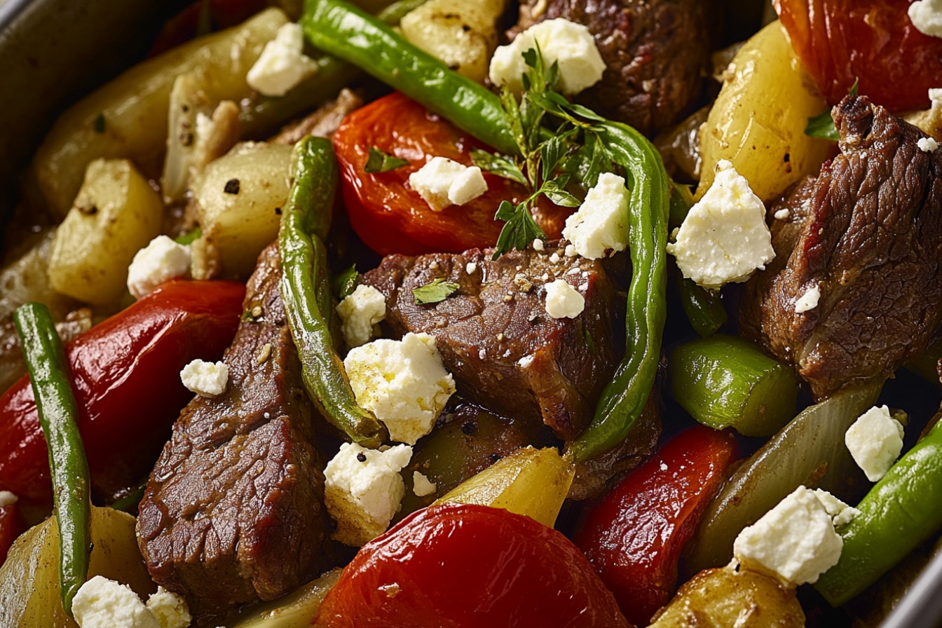 Ternera al horno con verduras