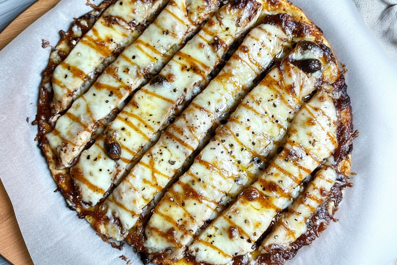Tiras mediterráneas con queso