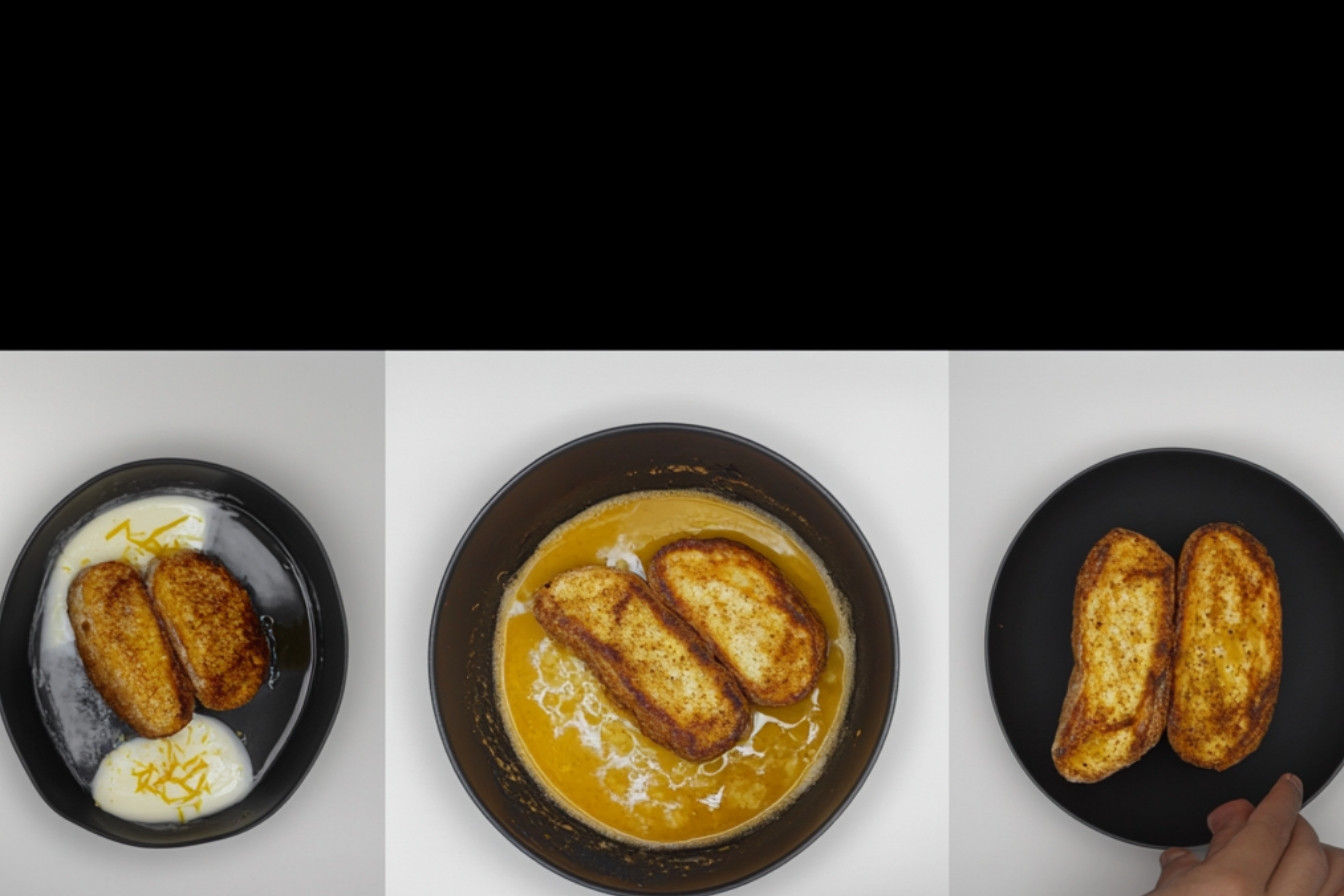 Torrijas rellenas de crema pastelera