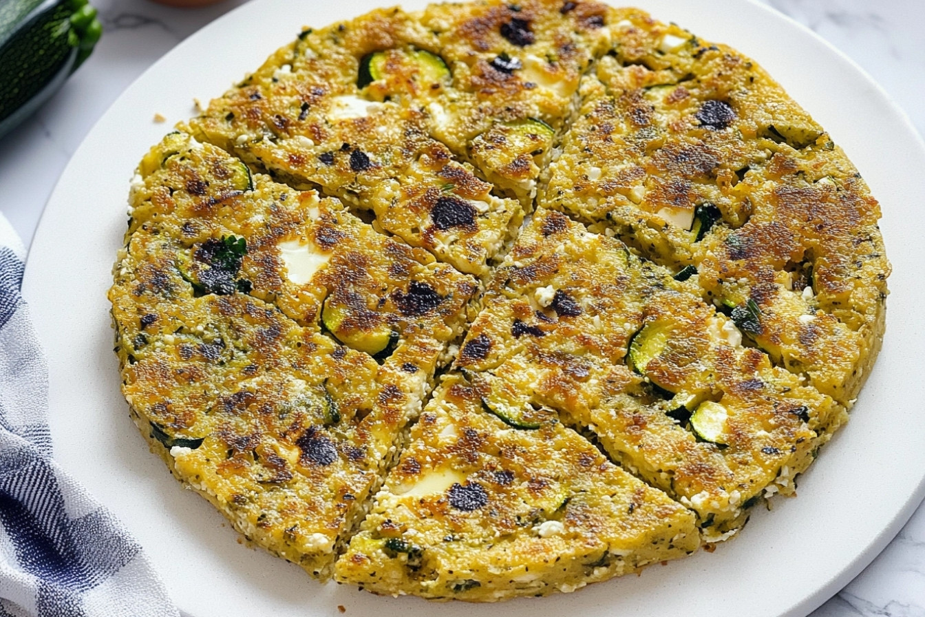 Tortilla jugosa de calabacín