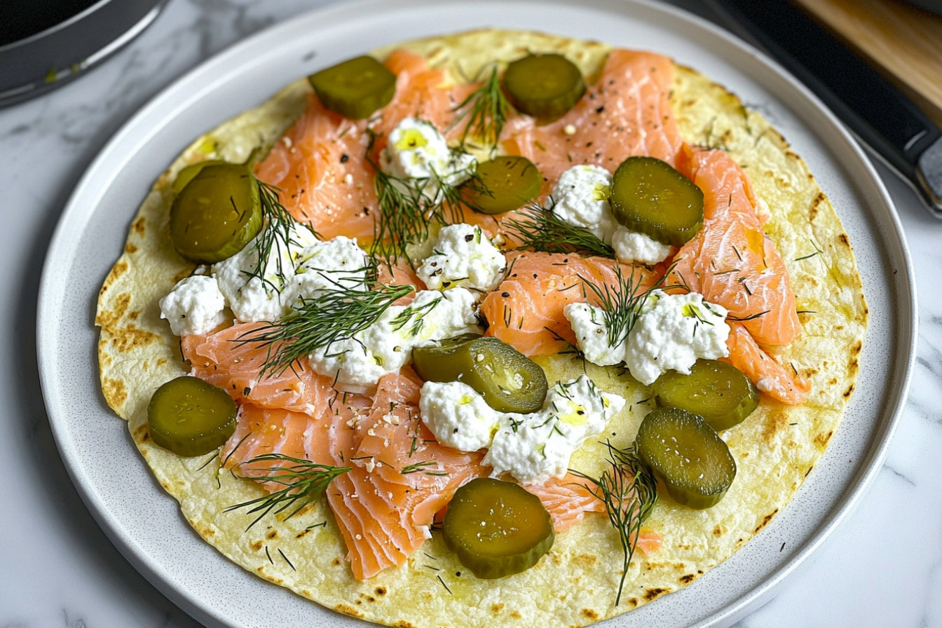 Tortilla vaga de ricotta y salmón
