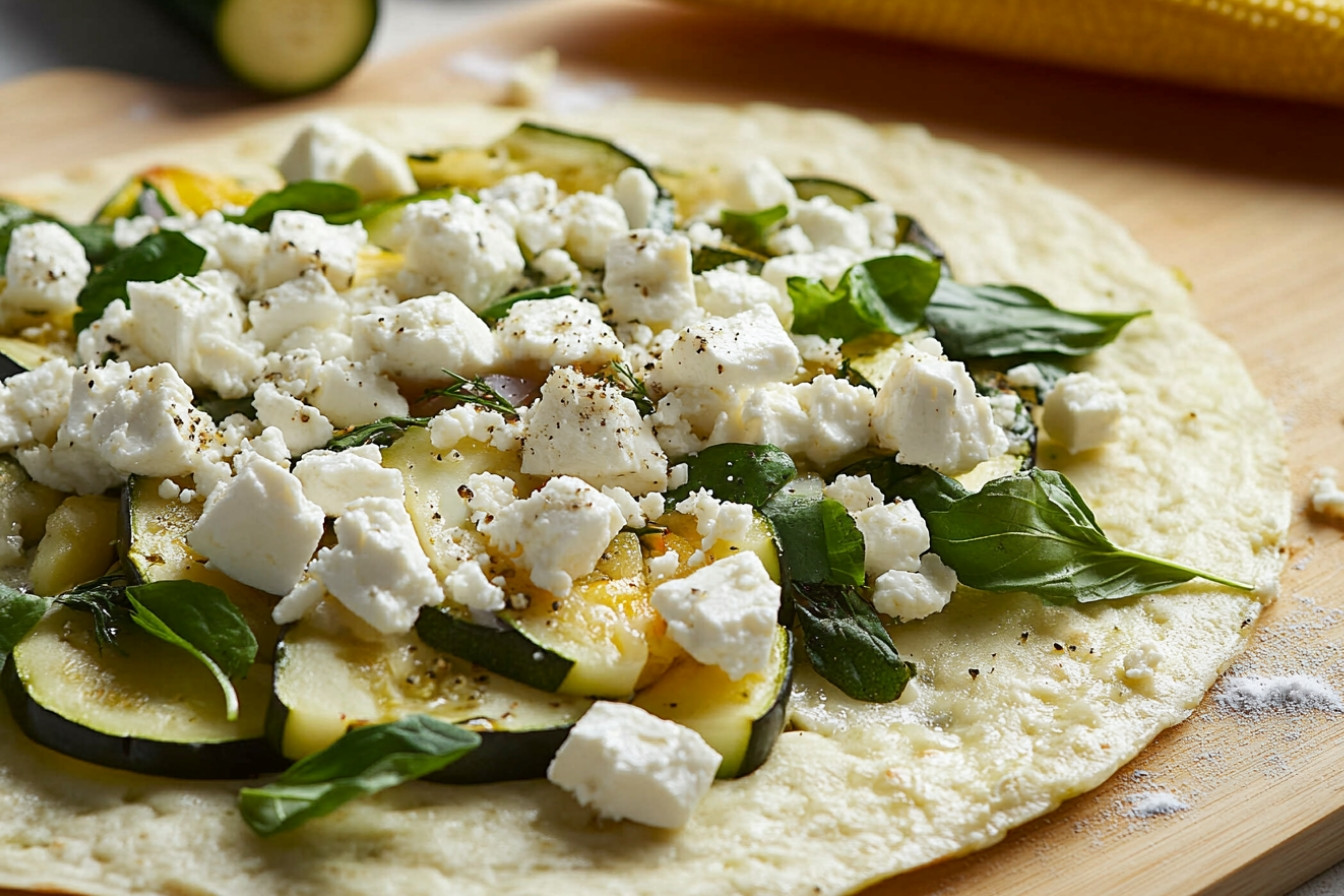 Tortita de verduras y feta
