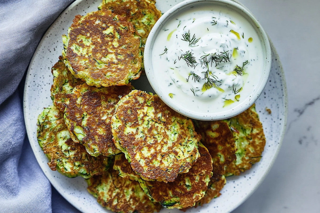 Tortitas de calabacín y yogur