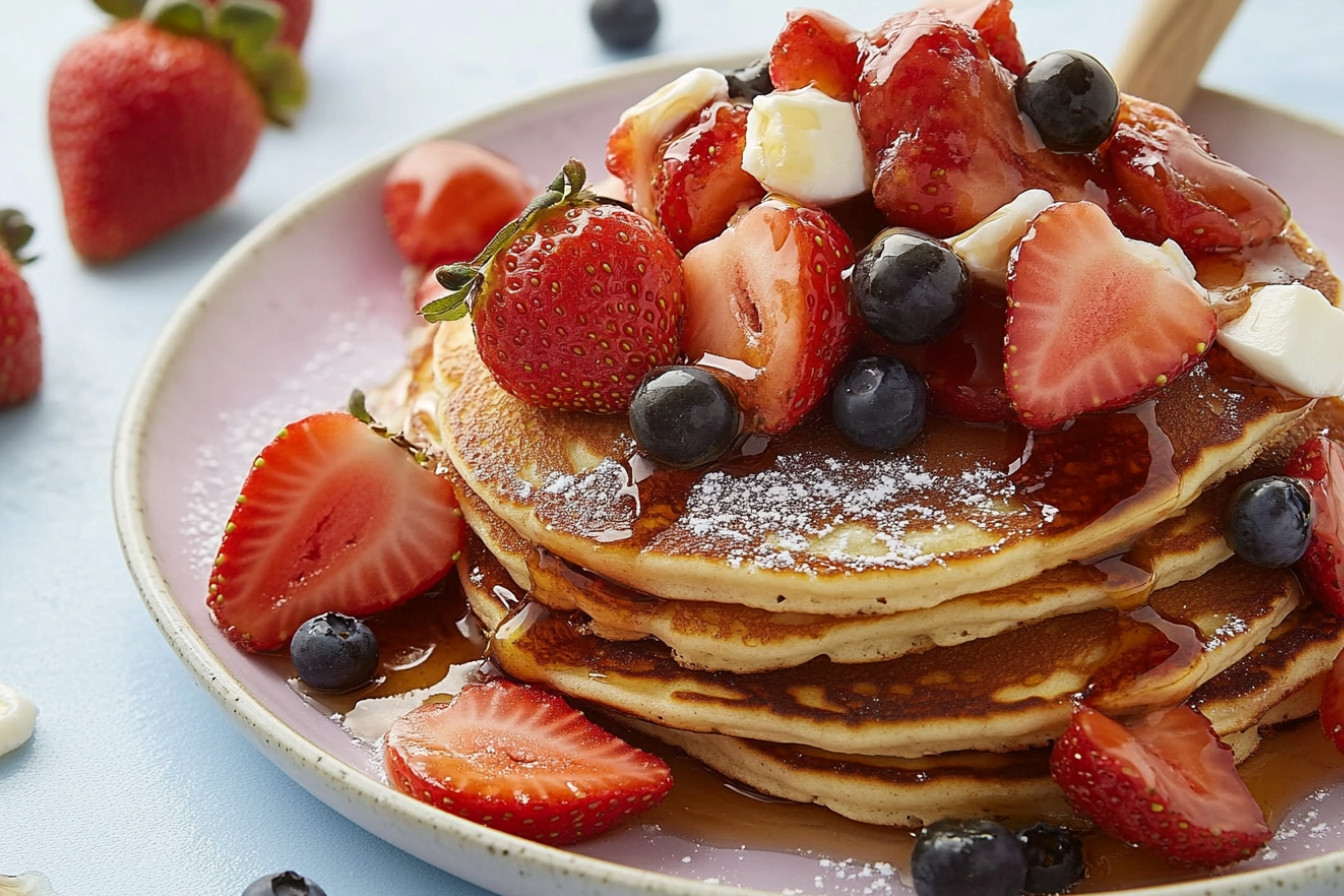 Tortitas de fresas y yogur