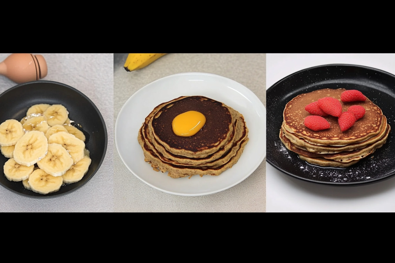 Tortitas de plátano y avena