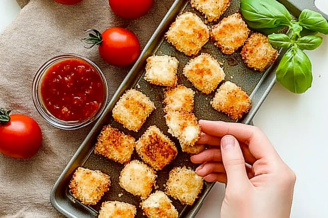 Trozos de queso crujiente