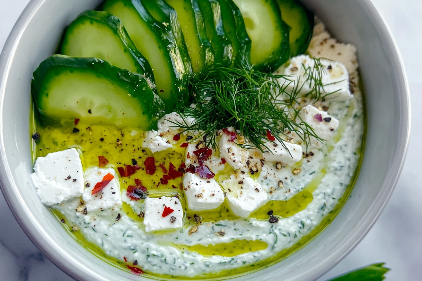 Untable de pepino y quesofeta