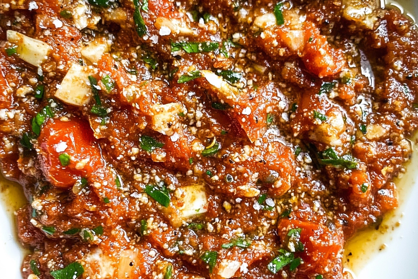 Untar de tomate y ajo asado