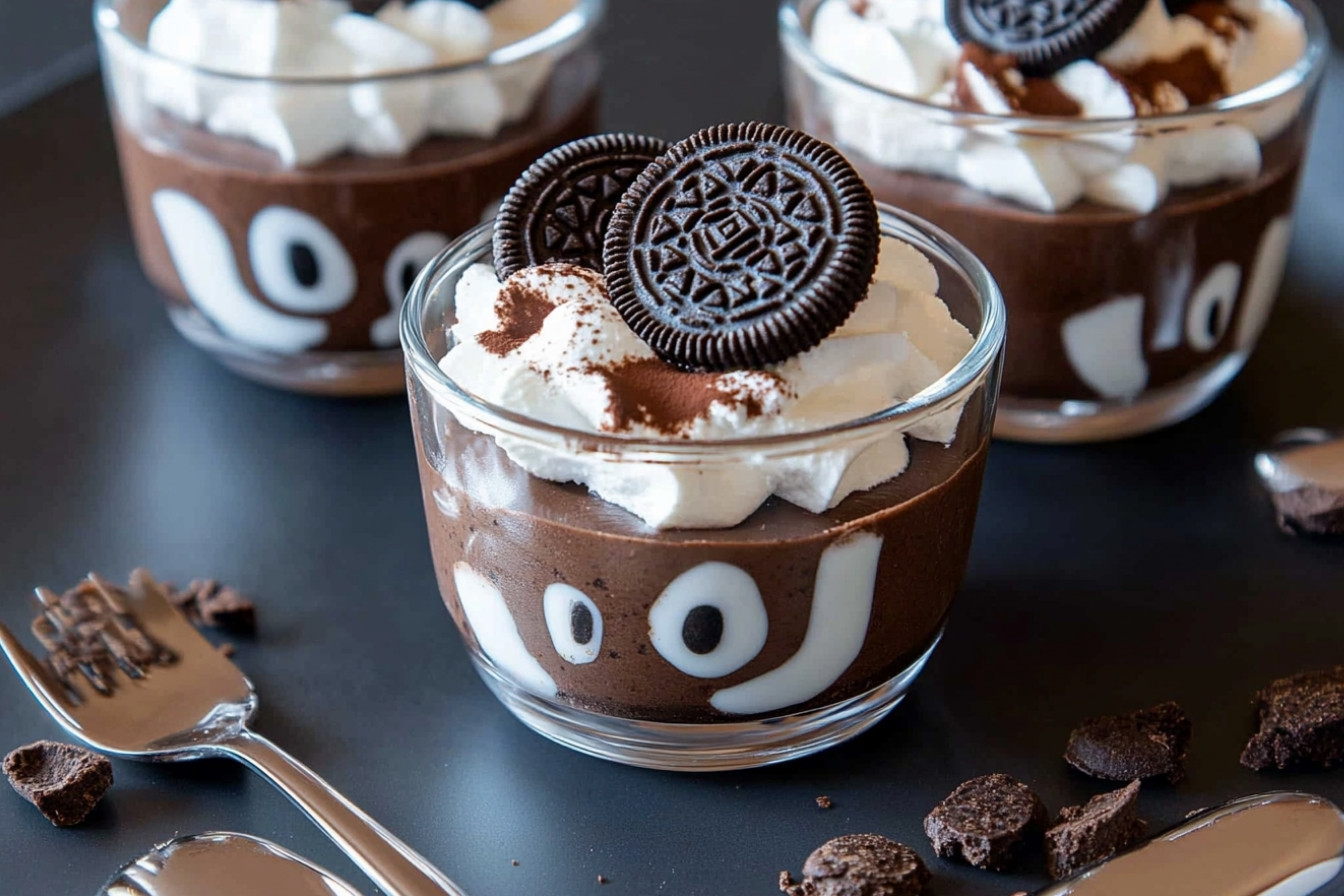 Vasitos mousse de chocolate Oreo