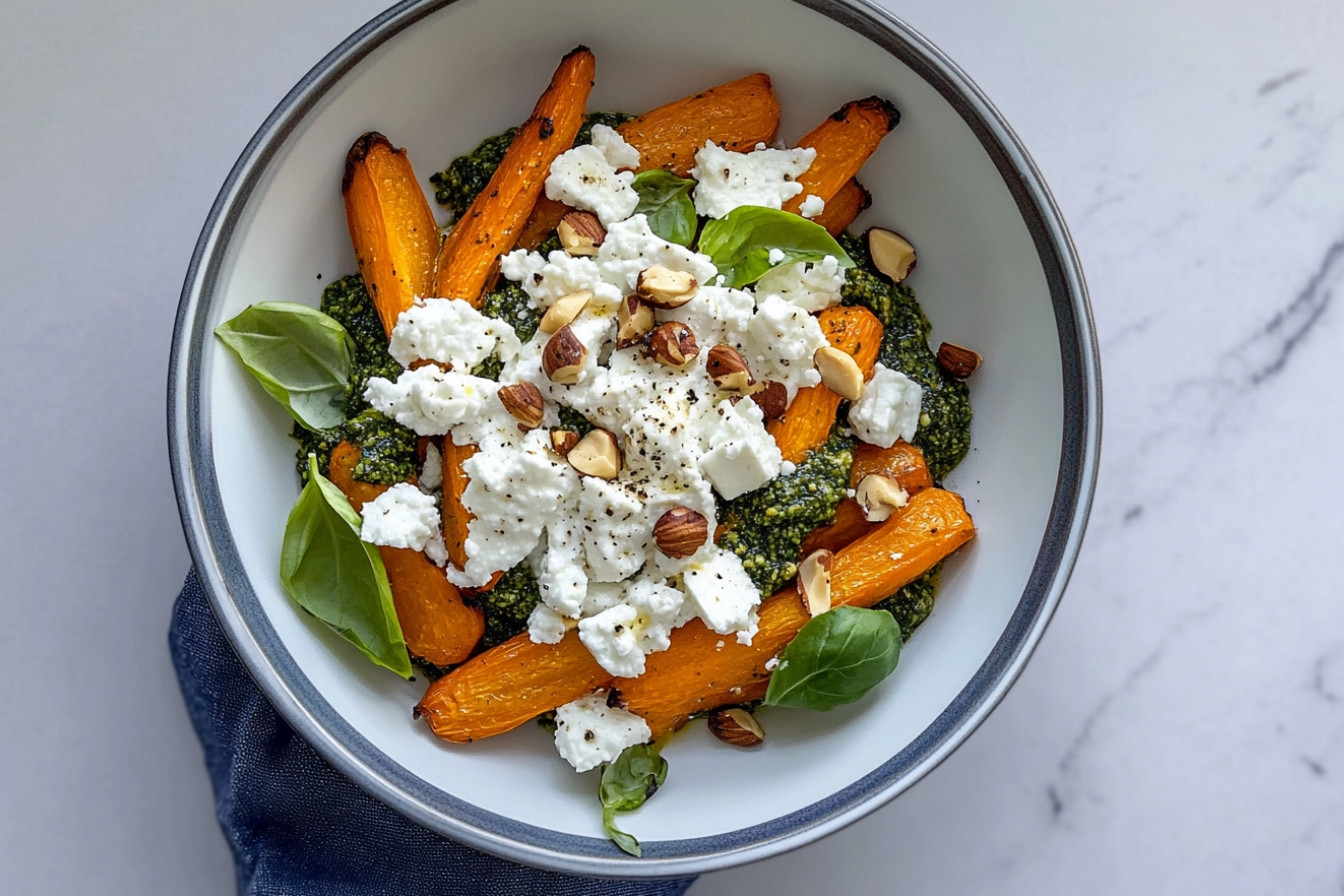 Zanahorias asadas con pesto